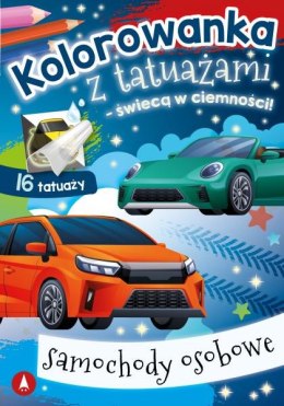 Kolorowanka z tatuażami świecą w ciemności! Samochody osobowe Skrzat