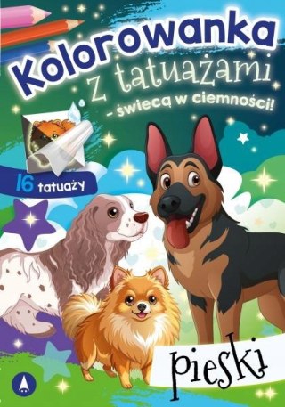 Kolorowanka z tatuażami świecą w ciemności! Pieski Skrzat