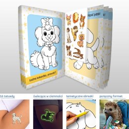 Kolorowanka z tatuażami świecą w ciemności! Pieski Skrzat