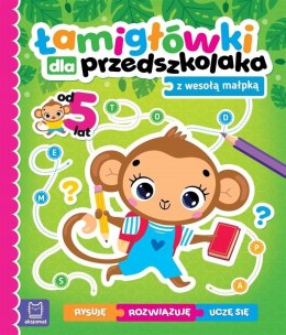 Łamigłówki dla przedszkolaka z wesołą małpką 5+ Aksjomat