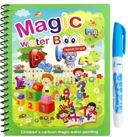 Literki i Cyferki Magiczna Kolorowanka z Pisakiem Wodnym Skrzat