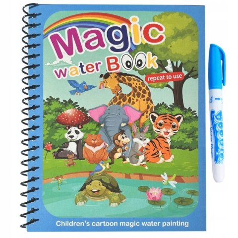 Małe Zwierzątka Magiczna Kolorowanka Wielokrotnego Użytku z Pisakiem Wodnym
