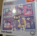 OUTLET Puzzle 4w1 Dzień Kuromi Hello Kitty 34676 Trefl 4+