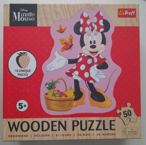 OUTLET Puzzle drewniane Wesoła Myszka Minnie 50 elementów 20279 Trefl