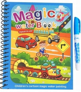 Pojazdy Samochody Magiczna Kolorowanka Wielokrotnego Użytku z Pisakiem