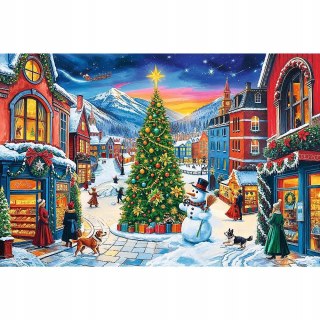 Puzzle 300 elementów EasyPiece Świąteczne miasteczko 23104 Trefl Święta