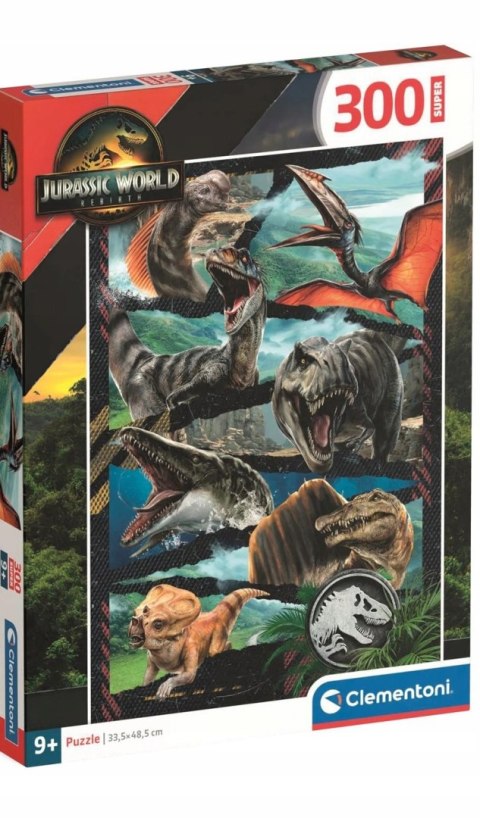 Puzzle 300 elementów Super Jurassic World 21749 Clementoni Dinozaury
