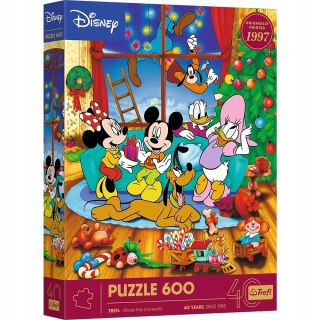 Puzzle 600 Myszka Miki i Przyjaciele Święta 37602 Disney 40-lecie Trefl