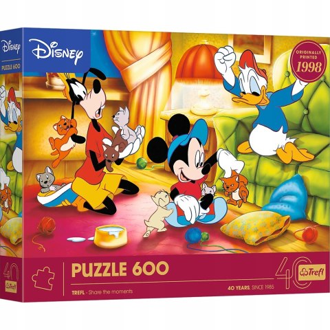 Puzzle 600 elementów 40-lecie Myszka Miki i Przyjaciele 37601 Trefl