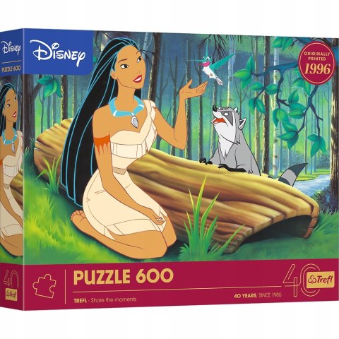 Puzzle 600 elementów Pocahontas 37605 Disney 40-lecie Trefl