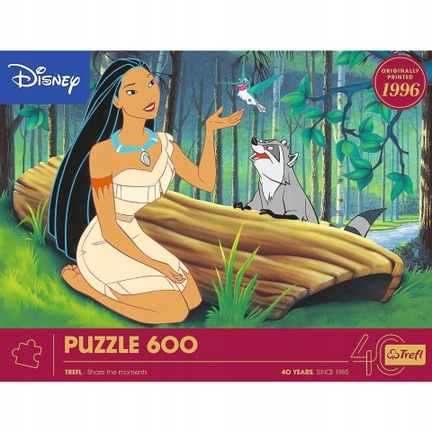 Puzzle 600 elementów Pocahontas 37605 Disney 40-lecie Trefl