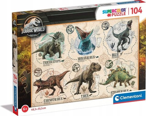 Puzzle Clementoni 27179 Super Kolor 104 elementów Jurassic World