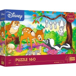 Puzzle Disney 160 elementów 40054 Bambi i leśni przyjaciele 40-lecie Trefl