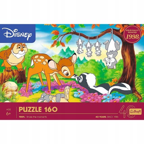 Puzzle Disney 160 elementów 40054 Bambi i leśni przyjaciele 40-lecie Trefl