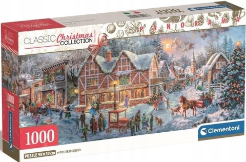 Puzzle Świąteczne 1000 elementów 39927 Panoramiczne Clementoni Christmas
