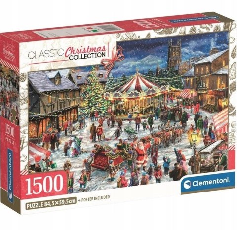 Puzzle Świąteczne 1500 elementów Compact Christmas 31725 Clementoni