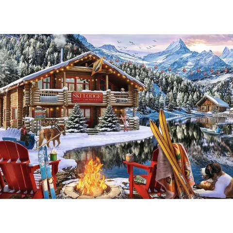 Puzzle Świąteczne 2x500 elementów Święta w górach 37540 Trefl 2w1