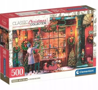 Puzzle Świąteczne 500 elementów Świąteczny Sklep 35567 Clementoni