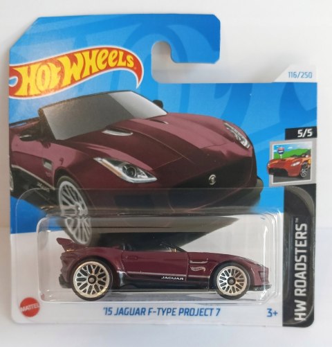 Samochód Hot Wheels HTD74 Roadsters '15 Jaguar F-Type Project 7