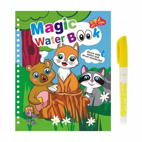 Słodkie Zwierzaki Kolorowanka z Pisakiem Wodnym Wodna Malowanka Skrzat