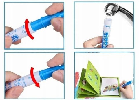 Świat Dinozaurów Kolorowanka z Pisakiem Wodnym Wodna Malowanka Skrzat