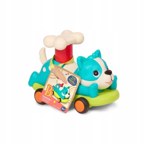 Autko Zwierzak z Napędem (push&go) Piesek Turkusowy B.Toys PawMobiles