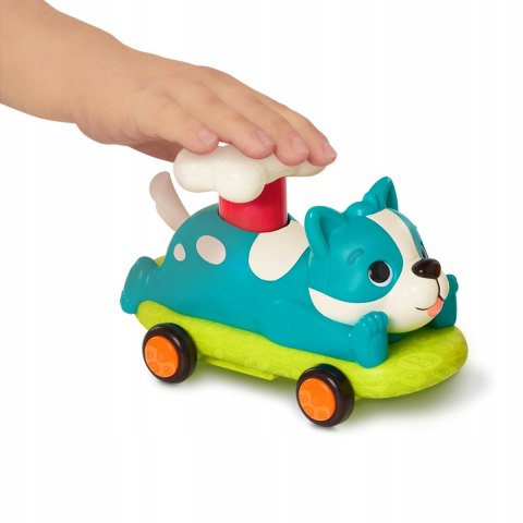 Autko Zwierzak z Napędem (push&go) Piesek Turkusowy B.Toys PawMobiles