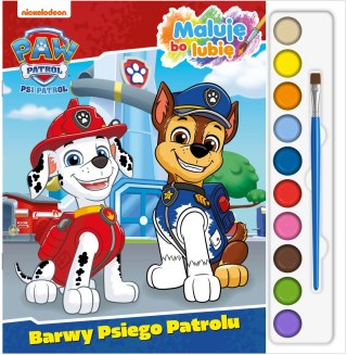 Barwy Psiego Patrolu Psi Patrol Maluję, bo lubię Farby + pędzelek Media