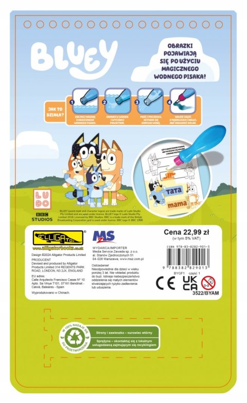Bluey Wodne Kolorowanie Magiczna Wodna Kolorowanka Magiczny Pisak Malowanka