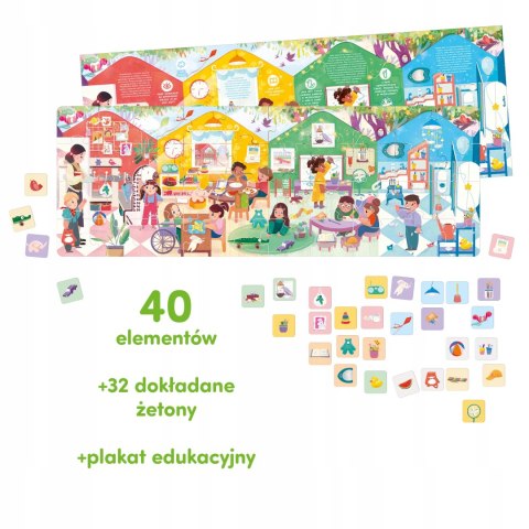 CzuCzu Puzzle Edukacyjne Co robimy W przedszkolu 40 elementów Czu Czu