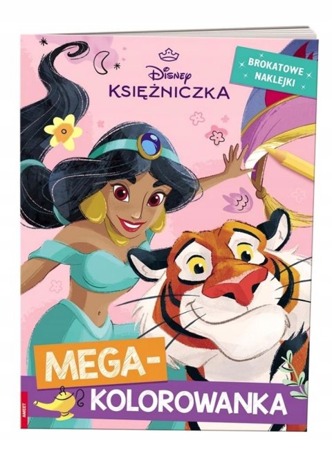 Disney Księżniczka Megakolorowanka Ameet Malowanka Brokatowe Naklejki