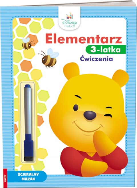 Disney Maluch Elementarz 3-latka ćwiczenia Ameet Ścieralny Mazak