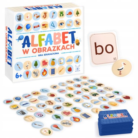 Gra Edukacyjna planszowa Alfabet w obrazkach Kangur
