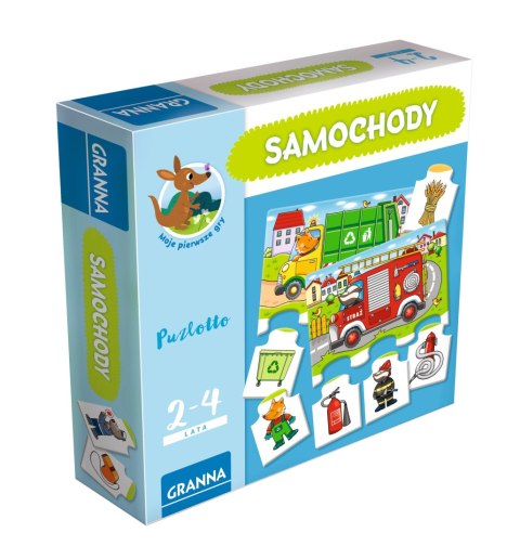 Gra Puzlotto Puzzle Samochody Granna Układanka 2-4 lata