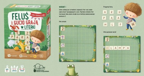 Gra planszowa Feluś i Gucio grają w literki Nasza Księgarnia