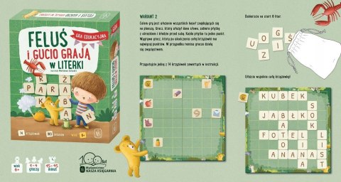 Gra planszowa Feluś i Gucio grają w literki Nasza Księgarnia