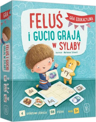 Gra planszowa Feluś i Gucio grają w sylaby Nasza Księgarnia