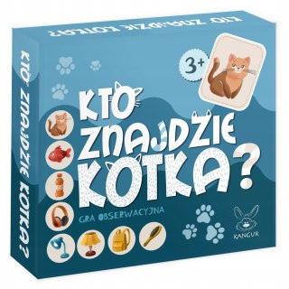 Gra planszowa Kto znajdzie kotka? Gra obserwacyjna 3+ Kangur