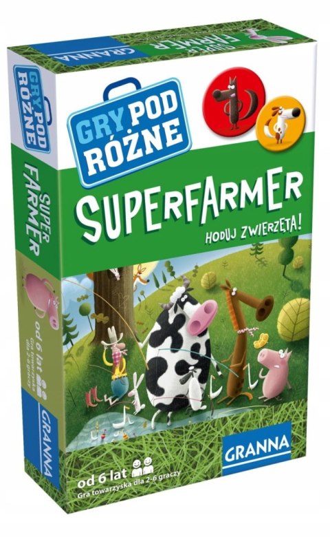 Gra podróżna planszowa Super Farmer Granna