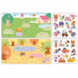 Janod Zestaw kreatywny dla dwulatka Grube Naklejki Wielokrotnego Użytku 2+