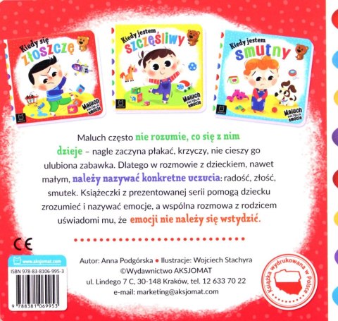 Książeczka Kiedy się złoszczę Aksjomat Maluch nazywa emocje