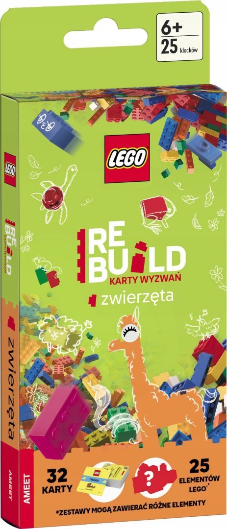 Lego Books Rebuild karty wyzwań Zwierzęta Ameet