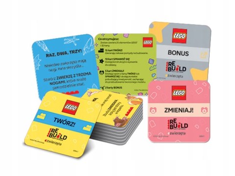 Lego Books Rebuild karty wyzwań Zwierzęta Ameet