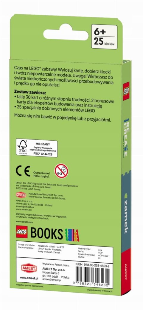 Lego Recreate Karty wyzwań Zamek Ameet