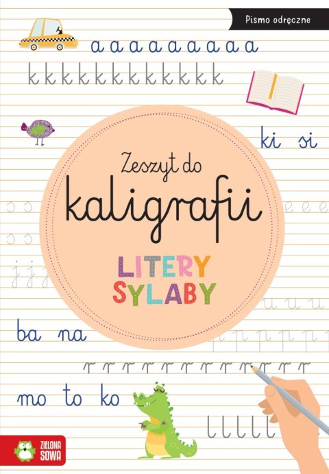 Litery, sylaby Zeszyt do kaligrafii Zielona Sowa Kaligrafia