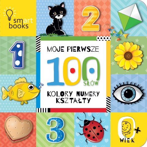 Moje pierwsze 100 słów Kolory, numery, kształty. 0+ Pierwsza Książeczka