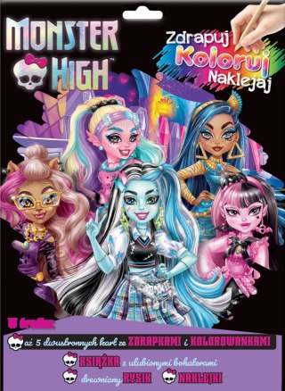 Monster High Zdrapuj, koloruj, naklejaj Zdrapywanka Media Service
