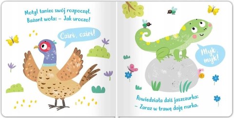 Na łące Posłuchaj zwierząt Książeczka z dźwiękami Aksjomat