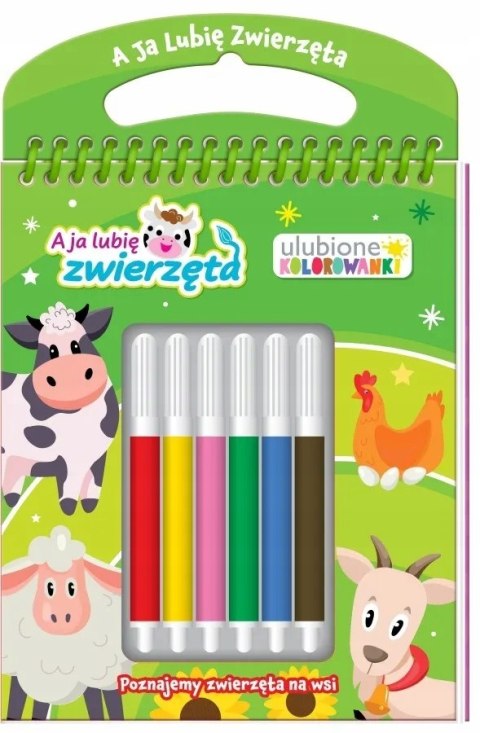 OUTLET A Ja Lubię Zwierzęta Ulubione Kolorowanki + Mazaki