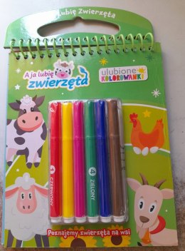 OUTLET A Ja Lubię Zwierzęta Ulubione Kolorowanki + Mazaki